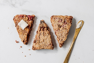 Raspberry Milk Chocolate Rye Scones