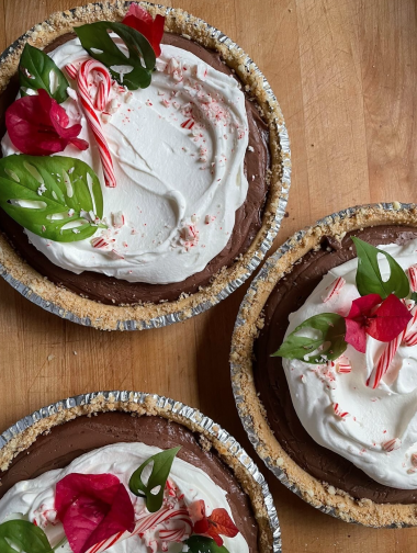 Chocolate Candy Cane Pie